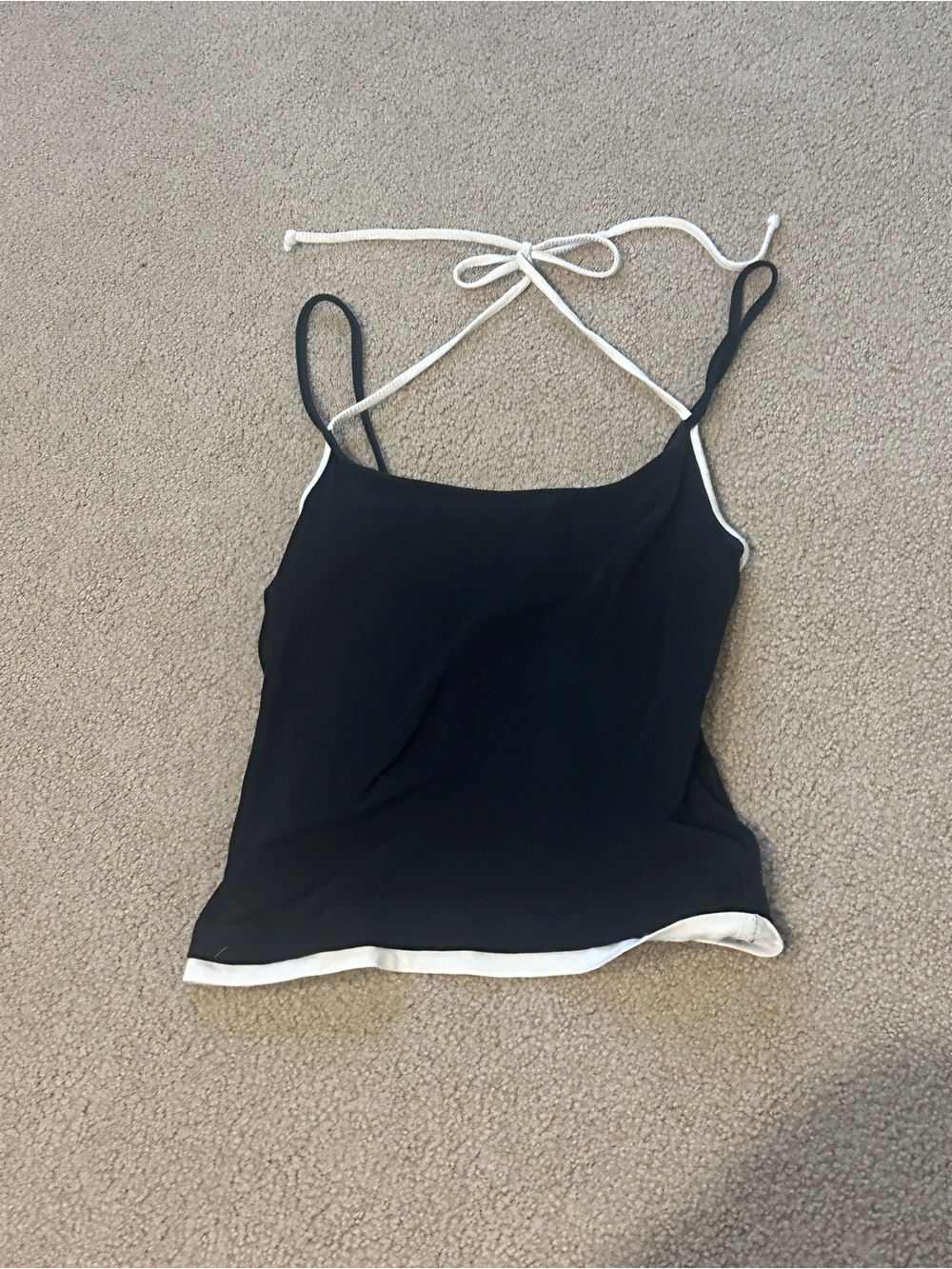 Urban Outfitters Black Tank Top with White Trim